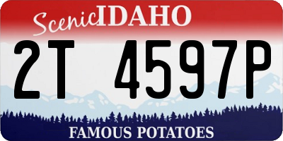 ID license plate 2T4597P