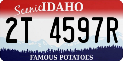 ID license plate 2T4597R