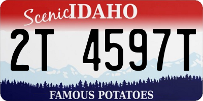 ID license plate 2T4597T