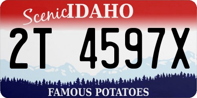ID license plate 2T4597X