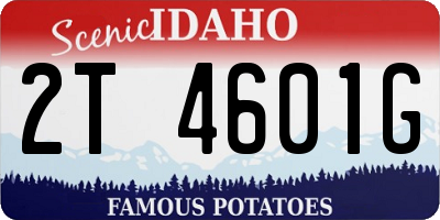 ID license plate 2T4601G