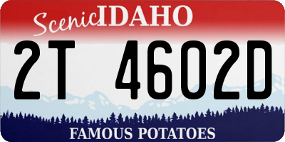 ID license plate 2T4602D
