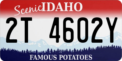 ID license plate 2T4602Y