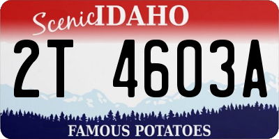 ID license plate 2T4603A