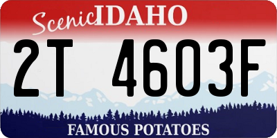 ID license plate 2T4603F
