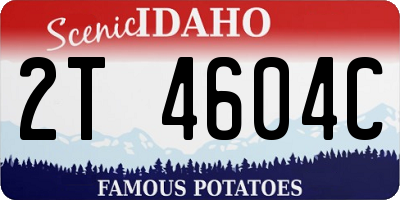ID license plate 2T4604C