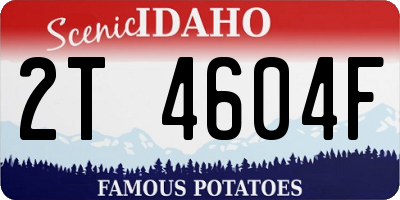 ID license plate 2T4604F
