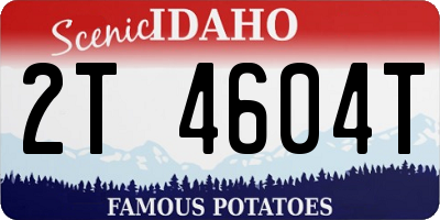 ID license plate 2T4604T