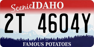 ID license plate 2T4604Y