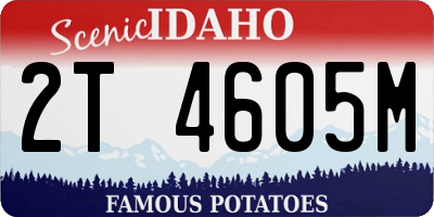 ID license plate 2T4605M