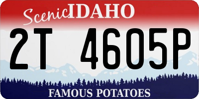 ID license plate 2T4605P