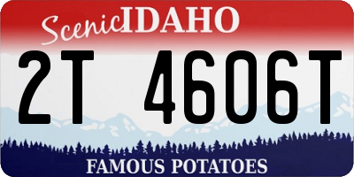 ID license plate 2T4606T