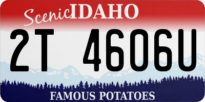ID license plate 2T4606U
