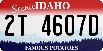 ID license plate 2T4607D