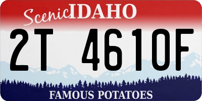 ID license plate 2T4610F