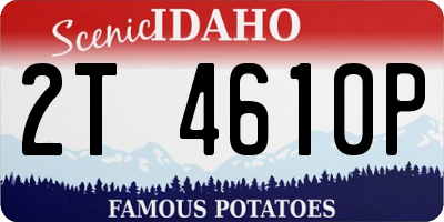 ID license plate 2T4610P