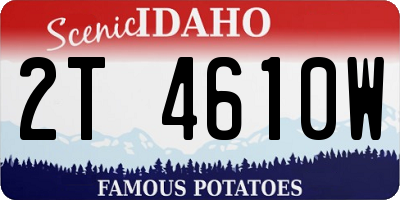 ID license plate 2T4610W