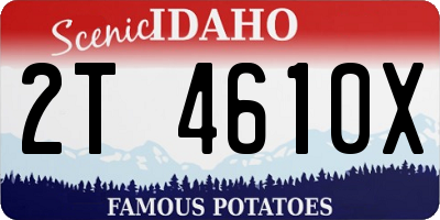 ID license plate 2T4610X