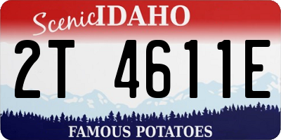 ID license plate 2T4611E