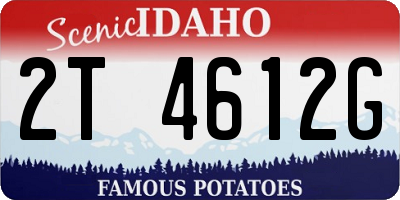 ID license plate 2T4612G