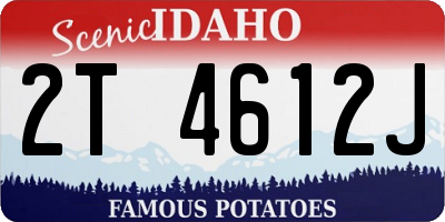 ID license plate 2T4612J