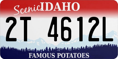 ID license plate 2T4612L