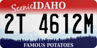 ID license plate 2T4612M