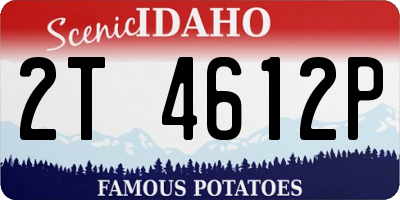 ID license plate 2T4612P