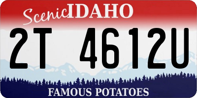 ID license plate 2T4612U