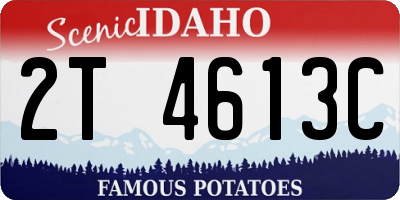 ID license plate 2T4613C