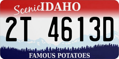 ID license plate 2T4613D