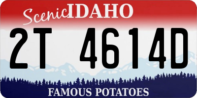 ID license plate 2T4614D