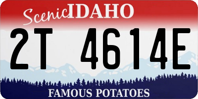 ID license plate 2T4614E