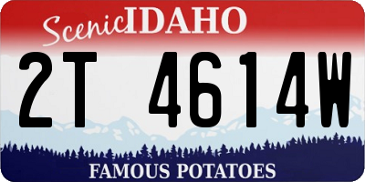 ID license plate 2T4614W