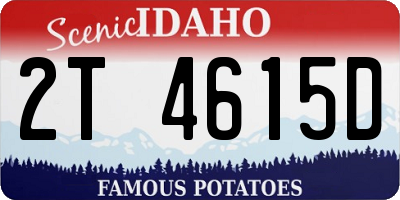 ID license plate 2T4615D