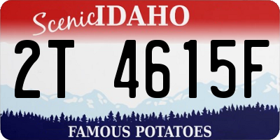 ID license plate 2T4615F
