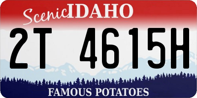 ID license plate 2T4615H