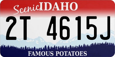 ID license plate 2T4615J