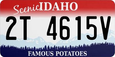 ID license plate 2T4615V