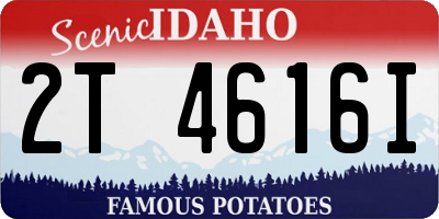 ID license plate 2T4616I