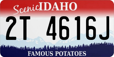 ID license plate 2T4616J