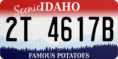 ID license plate 2T4617B