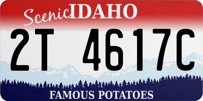 ID license plate 2T4617C