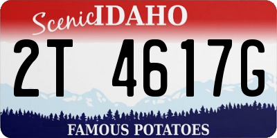 ID license plate 2T4617G