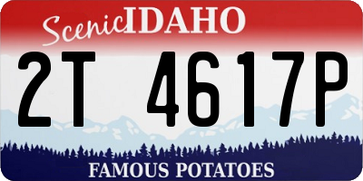 ID license plate 2T4617P