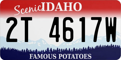ID license plate 2T4617W