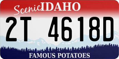ID license plate 2T4618D