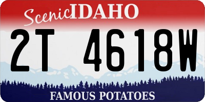 ID license plate 2T4618W