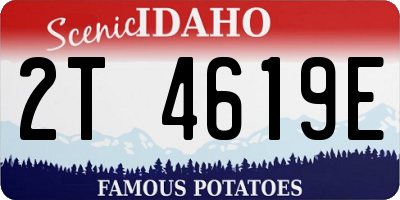 ID license plate 2T4619E