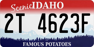 ID license plate 2T4623F